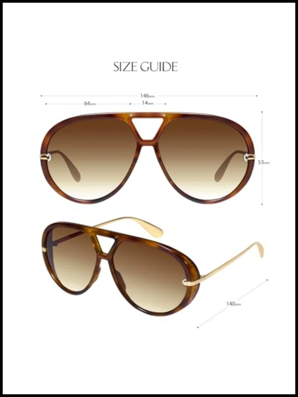 Oversized Retro Aviator Sunglasses with UV400 Protection